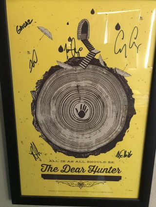 The Dear Hunter All Is As All Should Be Signed Limited Edition Tour Poster Rare