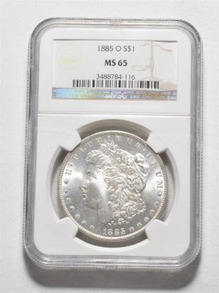 Ms65 1885 - O Morgan Silver Dollar Ngc Graded - Rare In Choice Unc 208