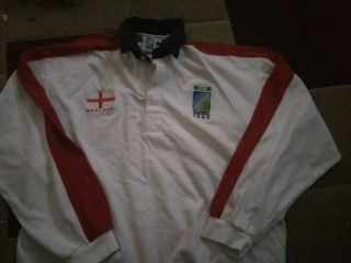 England Rugby World Cup Rare Shirt Top Xl 46 " Chest 1999 Rwc