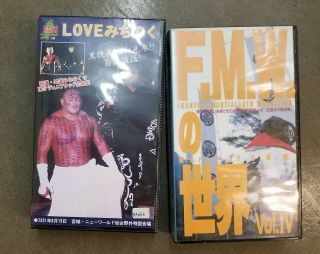 Rare Vintage Japanese Michinoku Pro Wrestling & Fmw Vhs Llot Hakushi Sasuke