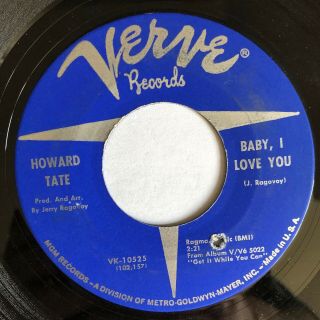 Hear Rare 67 Northern Soul Blues R&b Verve 45 - Howard Tate - Baby I Love You Nm