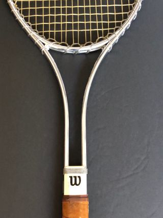 Wilson T2000 Tennis Racquet VERY RARE VINTAGE Made in USA CHROME FRAME w/COVER 3