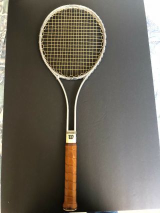 Wilson T2000 Tennis Racquet VERY RARE VINTAGE Made in USA CHROME FRAME w/COVER 4
