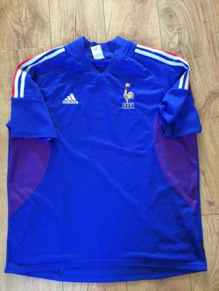 Classic Adidas France 2004 Home Shirt Xl Rare Dual Mesh Vintage Fff Football
