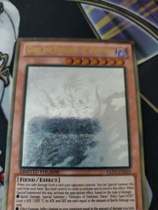 Yugioh Gld5 - En024 Gorz The Emissary Of Darkness Ghost Rare Limited Ed