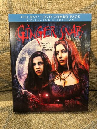 Ginger Snaps (blu - Ray/dvd,  2014,  2 - Disc Set) /w Slipcover Rare Oop Scream Factory
