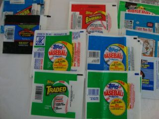 125,  Baseball Card Wax Wrappers Topps,  Swell,  Bowman Plus 25 Foil Wrappers Rare