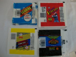 125,  baseball card WAX WRAPPERS TOPPS,  SWELL,  BOWMAN plus 25 FOIL wrappers RARE 4