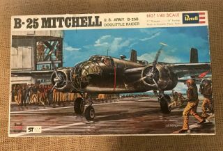 Rare Vintage Ww2 Revell - Japan B - 25b Mitchell Doolittle Raider 1972