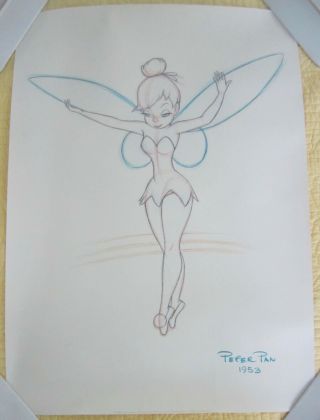 Tinker Bell,  " Peter Pan,  1953 ",  Rare Authentic 1990s Print,  © Disney,  Mcgaw Graphic