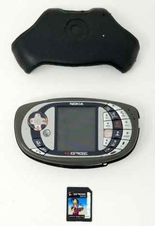 Nokia N - Gage Qd Silver Handheld System W/ Sims Game Rh - 47 Rare Usa
