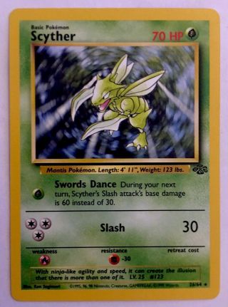 Pokémon Scyther 26/64 Jungle Rare Nm