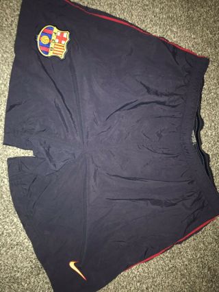 Barcelona Home Shorts 1999/00 Large Rare And Vintage