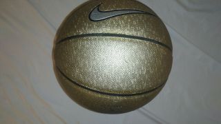 Rare Collectors Nike Basketball Ball Shiny Gold Collectible Nba Size 7 29.  5