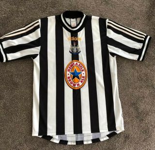 Newcastle United Vintage Retro Football Shirt 1997 - 1999 Size S Rare Pistone