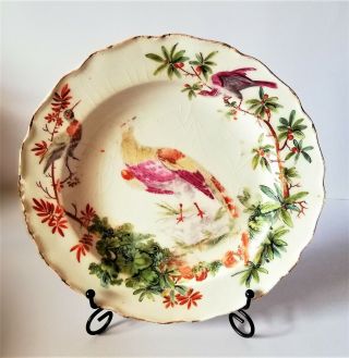 A Rare 18th Century Chelsea Porcelain Red Anchor Cabinet Plate C1752
