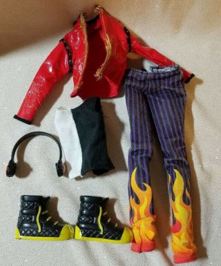 Monster High Holt Hyde 1st Wave Outfit Shoes Jacket Pants W/htf Headphones Rare
