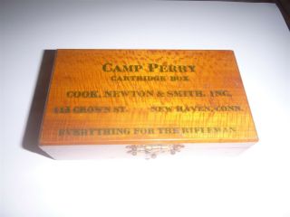 Camp Perry Wooden Cartridge Box 22 Caliber Rare Find