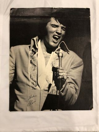 Elvis Presley Souvenir Menu 1971 International Hotel Las Vegas 11 " X14 " Rare