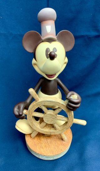 Rare Disney Steamboat Willie Bobble Head Park Exclusive Box