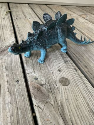 Stegosaurus Figure Toy Black And Blue Rare.