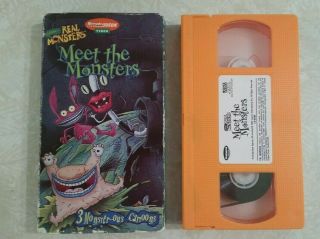 Rare Aaahh Real Monsters Vhs Nickelodeon: Meet The Monsters Vhs