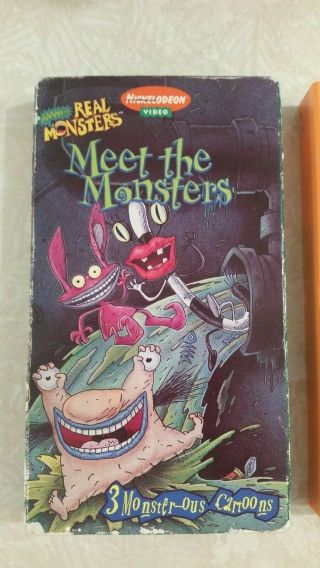 RARE AAAHH Real Monsters VHS Nickelodeon: Meet the Monsters VHS 2