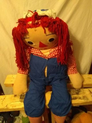 Rare Large Vintage Knickerbocker Raggedy Ann Doll 40inch,  Bundle Bonus