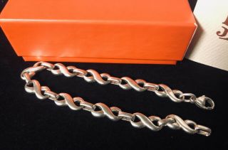 James Avery Rare Sterling Silver 925 Enduring Bond Infinity Link Bracelet 7.  5”