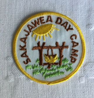 Vintage Girl Scout Patch Sakajawea Day Camp Rare Old Gs Collectible
