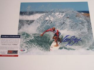 Kelly Slater Signed 8x10 Photo Psa/dna Surfing Legend Rare Wow Y39422