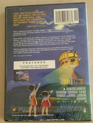 My Neighbor Totoro (DVD,  2002) 20th Century FOX - RARE OOP Authentic 2