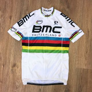 Bmc Switzerland Pearl Izumi Rare White Uci World Champion Cycling Jersey Size M