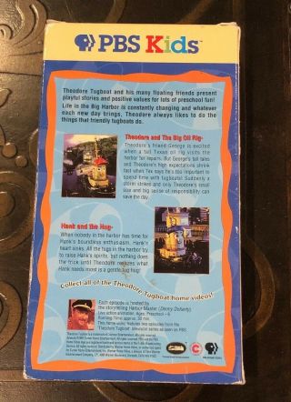 THEODORE TUGBOAT: Theodore ' s Big Adventure VHS Tape / PBS KIDS VERY RARE DOHERTY 2