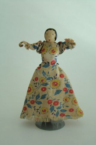 Tynietoy Rare Peggity Doll House Doll Hand Painted  1920s/1930s