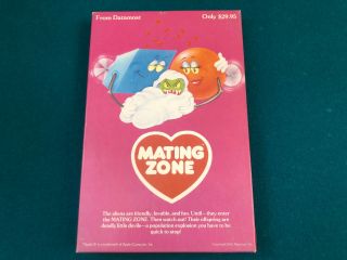 Mating Zone By Datamost | Vintage Pc Computer Game For Apple 2 Floppy Disk Rare