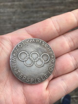 Very Rare 1936 Berlin Winter Olympics Medal Prototype Sporting Memorabilia 4