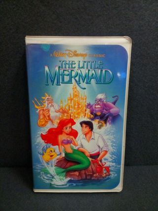 Disney The Little Mermaid (vhs,  1990) Black Diamond Rare Banned Phallus Art 913