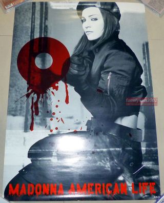 Madonna 2003 American Life Taiwan Rare Official Promo Poster Madame X
