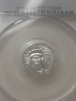 2002 Statue Of Liberty $10 Platinum Pcgs Ms69 Great Buy Low Pop Rare Date