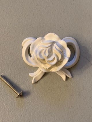 Disney Princess Dresser White Rose Bow Drawer Knob Handle Replacement Rare