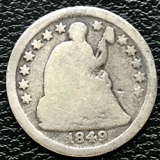 1849 O Seated Liberty Half Dime 5c Circulated Rare 16078