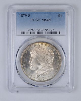 Ms - 65 1879 - S Morgan Silver Dollar - Pcgs - Rare In - Choice Unc 672