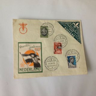 Rare 1937 Netherlands Scouting Jamboree Ilustrated First Day Cover