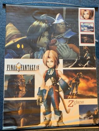 Final Fantasy 9 Ix Wall Scroll - Cloth Poster - Zidane - 112cm X 84cm - Rare