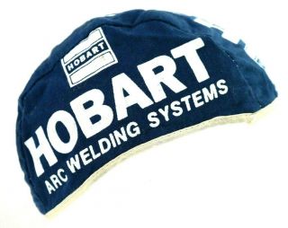 Vintage Hobart Welding Beanie Cap Welders Hat Rare One Size Fits Most Blue