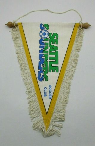 Very Rare Vintage Seattle Sounders Usa Football Soccer Club Pennant