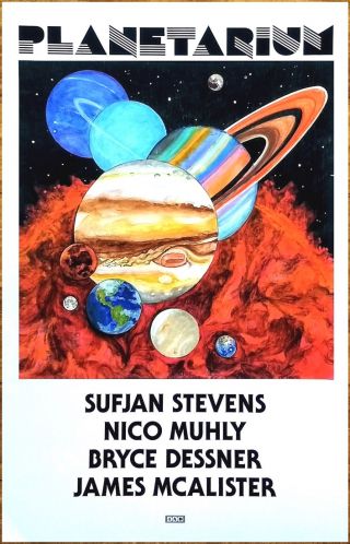 Planetarium | Sufjan Stevens Ltd Ed Rare Poster,  Indie Folk Rock Poster