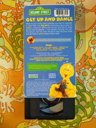 Sesame Street Get Up And Dance Vhs rare 2