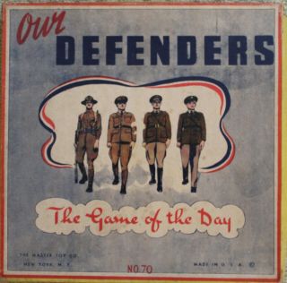 1940 Rare Ww2 Game - Our Defenders (no.  70) By Master Toy - Unpunched